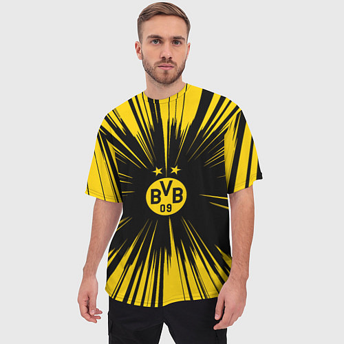 Мужская футболка оверсайз Borussia Dortmund Crush Theme / 3D-принт – фото 3