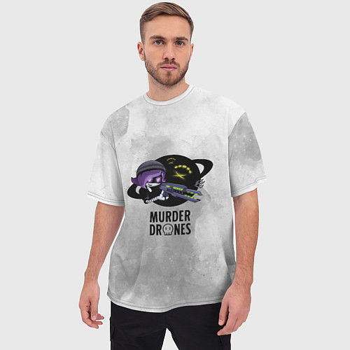 Мужская футболка оверсайз Murder Drones Дроны Убийцы / 3D-принт – фото 3