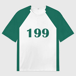 Футболка оверсайз мужская Как в Игре в Кальмара Футболка игрока 199 Али Абду, цвет: 3D-принт