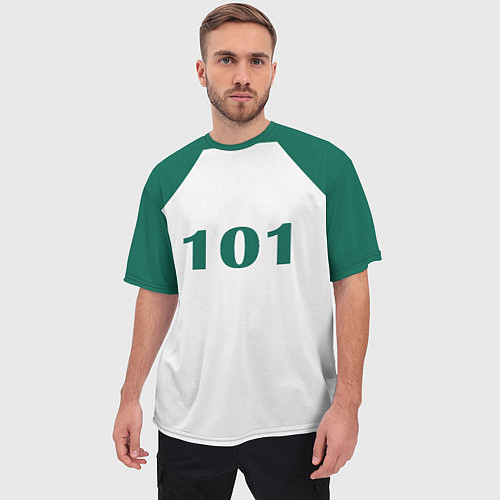 Мужская футболка оверсайз Как в Игре в Кальмара Футболка игрока 101 Жан Док- / 3D-принт – фото 3