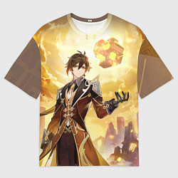 Футболка оверсайз мужская Zhongli Order, цвет: 3D-принт