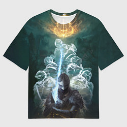 Футболка оверсайз мужская Elden Ring рыцарь и предшественники серии Souls El, цвет: 3D-принт