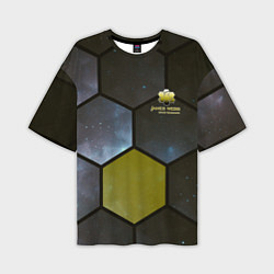 Мужская футболка оверсайз JWST space cell theme
