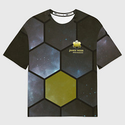 Мужская футболка оверсайз JWST space cell theme
