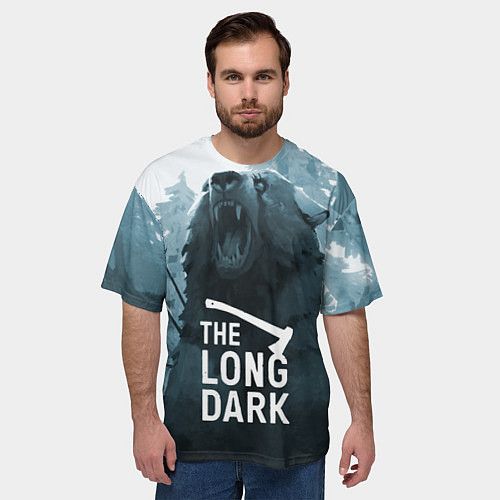 Мужская футболка оверсайз The Long Dark медведь / 3D-принт – фото 3
