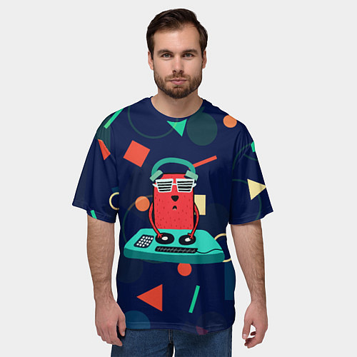 Мужская футболка оверсайз Играющий по жизни / 3D-принт – фото 3