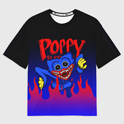 Футболка оверсайз мужская POPPY PLAYTIME ПОППИ ПЛЕЙТАЙМ ХАГГИ ВАГГИ FIRE, цвет: 3D-принт