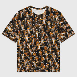 Футболка оверсайз мужская Тигры пляшут Новый Год, цвет: 3D-принт