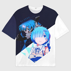 Футболка оверсайз мужская Rem Re:zero, цвет: 3D-принт