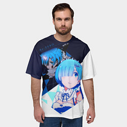 Футболка оверсайз мужская Rem Re:zero, цвет: 3D-принт — фото 2