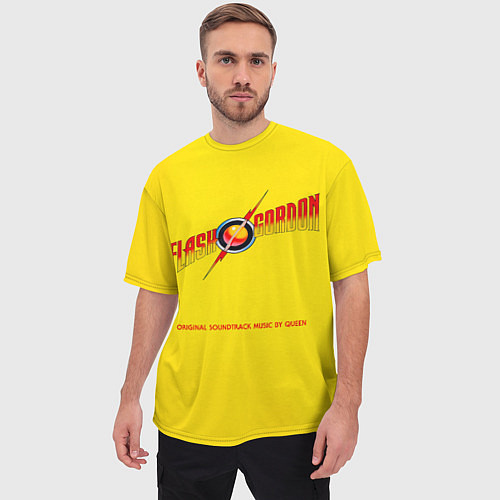 Мужская футболка оверсайз Flash Gordon - Queen / 3D-принт – фото 3