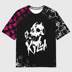 Футболка оверсайз мужская JOJO KILLER QUEEN КИЛЛЕР КВИН KILLA ЧЕРЕП, цвет: 3D-принт