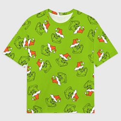 Мужская футболка оверсайз Гринч Укротитель рождества