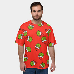 Футболка оверсайз мужская Гринч Похититель Рождества, цвет: 3D-принт — фото 2