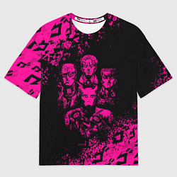Футболка оверсайз мужская JOJO BIZARRE ADVENTURE ПЕРСОНАЖИ, цвет: 3D-принт
