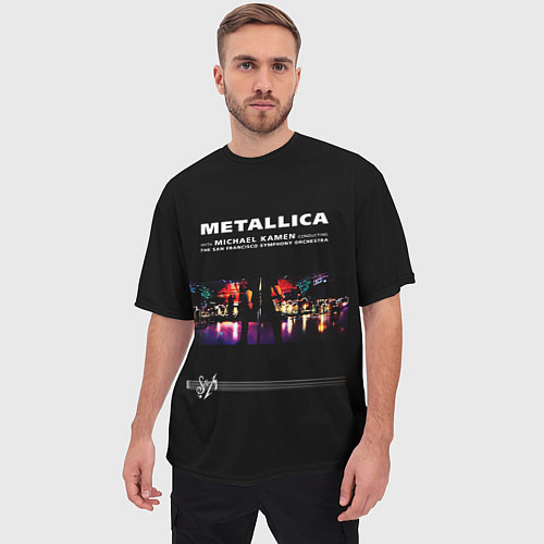 Мужская футболка оверсайз Metallica S и M / 3D-принт – фото 3