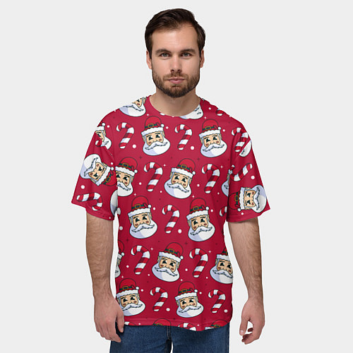 Мужская футболка оверсайз Дед Морoз / 3D-принт – фото 3