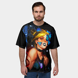 Футболка оверсайз мужская Jojo Stone Ocean Jolyne cujoh, цвет: 3D-принт — фото 2
