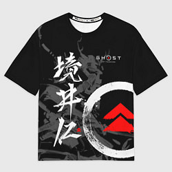 Футболка оверсайз мужская Ghost of Tsushima Призрак Цусимы, цвет: 3D-принт