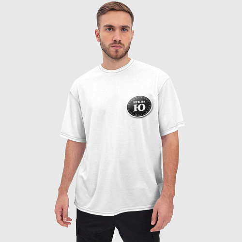 Мужская футболка оверсайз Иконка Буква Ю / 3D-принт – фото 3
