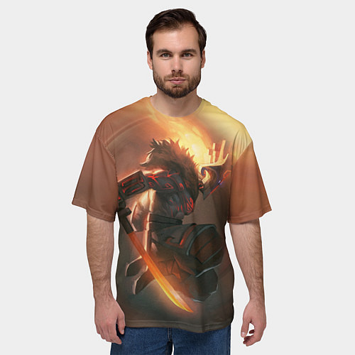 Мужская футболка оверсайз DOTA 2 ДЖАГЕРНАУТ / 3D-принт – фото 3