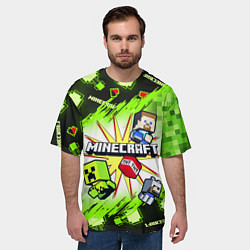 Футболка оверсайз мужская MINECRAFT ART МАЙНКРАФТ АРТ, цвет: 3D-принт — фото 2