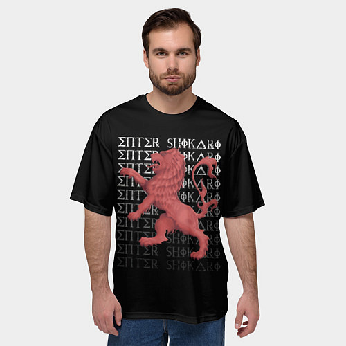 Мужская футболка оверсайз Enter Shikari Lion / 3D-принт – фото 3