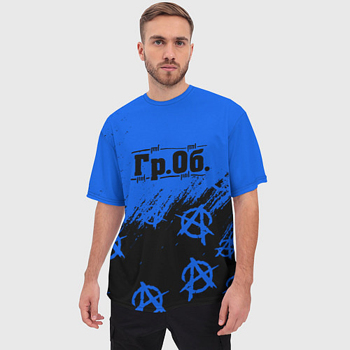 Мужская футболка оверсайз Гражданская оборона Гр Об / 3D-принт – фото 3