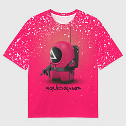 Футболка оверсайз мужская Among Us x Squid Game, цвет: 3D-принт