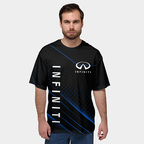 Мужская футболка оверсайз INFINITI ИНФИНИТИ / 3D-принт – фото 3