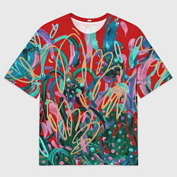 Футболка оверсайз мужская New Years fireworks, цвет: 3D-принт