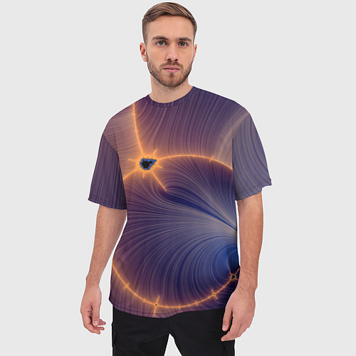 Мужская футболка оверсайз Black Hole Tribute design / 3D-принт – фото 3