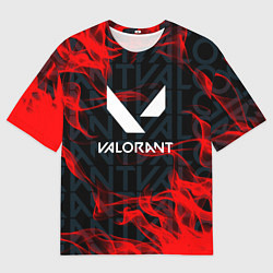 Футболка оверсайз мужская Valorant Fire, цвет: 3D-принт