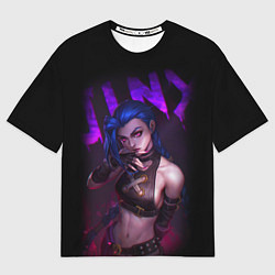 Футболка оверсайз мужская JINX ARCANE НАДПИСЬ LEAGUE OF LEGENDS, цвет: 3D-принт