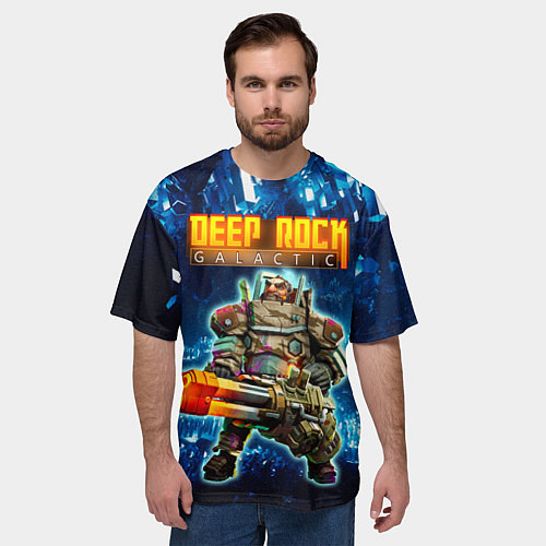 Мужская футболка оверсайз Deep Rock Galactic Gunner / 3D-принт – фото 3