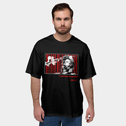 Футболка оверсайз мужская Танджиро Камадо Истребитель демонов, цвет: 3D-принт — фото 2