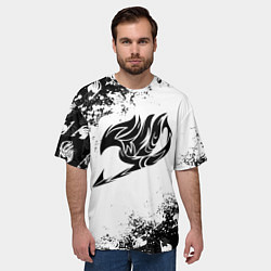 Футболка оверсайз мужская ХВОСТ ФЕИ ЧЁРНЫЙ СИМВОЛ FAIRY TAIL BLACK, цвет: 3D-принт — фото 2