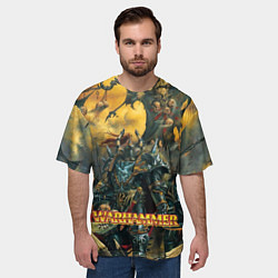 Футболка оверсайз мужская Warhammer old battle, цвет: 3D-принт — фото 2