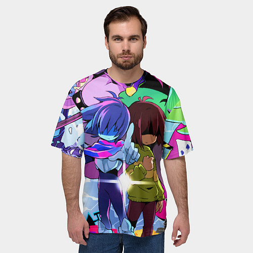 Мужская футболка оверсайз Deltarune - Легенда о Руне Дельта / 3D-принт – фото 3