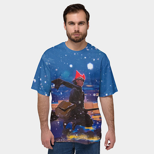 Мужская футболка оверсайз Ведьмина служба доставки / 3D-принт – фото 3