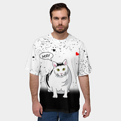 Футболка оверсайз мужская CAT LOVE, цвет: 3D-принт — фото 2