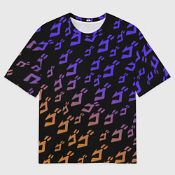 Футболка оверсайз мужская JOJOS BIZARRE ADVENTURE PATTERN, цвет: 3D-принт