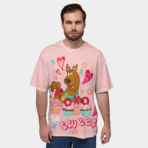 Мужская футболка оверсайз XoXo So Sweet / 3D-принт – фото 3