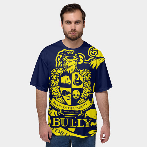 Мужская футболка оверсайз Bully, Bullworth Academy / 3D-принт – фото 3