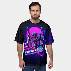 Футболка оверсайз мужская Ева 01 - Neon Genesis Evangelion, цвет: 3D-принт — фото 2