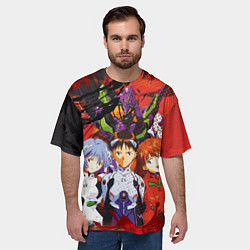 Футболка оверсайз мужская Евангелион, или сокращённо Ева, цвет: 3D-принт — фото 2