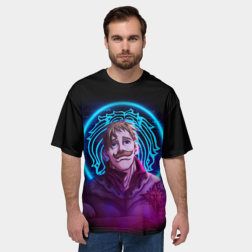 Мужская футболка оверсайз ЭСКАНОР 7 СМРТЕНЫХ ГРЕХОВ НЕОН / 3D-принт – фото 3