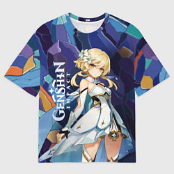 Футболка оверсайз мужская Люмин путешественница из Genshin Impact, цвет: 3D-принт