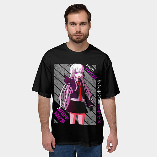 Мужская футболка оверсайз Кёко Киригири - Danganronpa / 3D-принт – фото 3