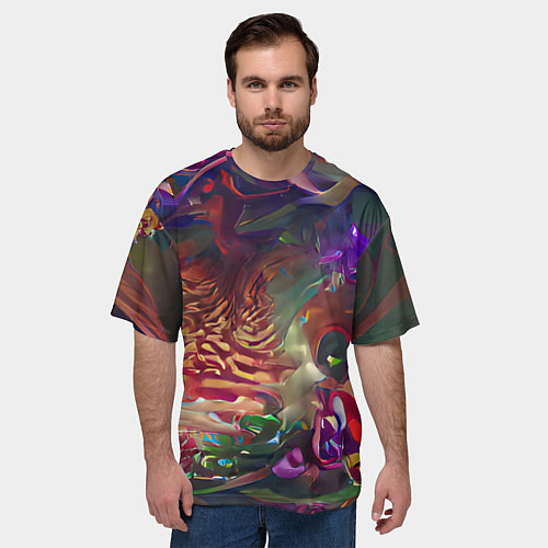 Мужская футболка оверсайз Рождественские тайны / 3D-принт – фото 3